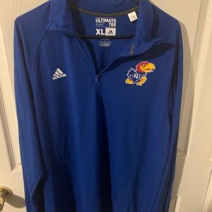 LS zip up jay hawks shirt